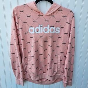 Adidas Pink Peach Women's Hoodie Sz Medium